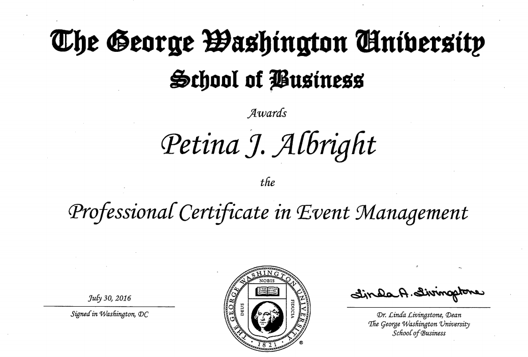 Professional Event Management Certification